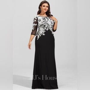 JJ's House Sheath Maxi Dress Chiffon Sequin Plus Size 20W Wedding Special Occ